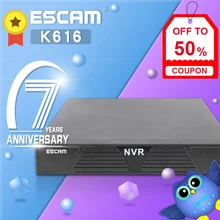 ESCAM K616 NVR HD 1080P 16CH сетевой видеорегистратор H.264 HDMI/VGA видео выход Поддержка Onvif P2P облачный сервис