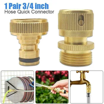 

Garden Hose Threaded Quick Connect Water Pipe Connector Brass Female Male Connector 12mm Universal Car Accessoties