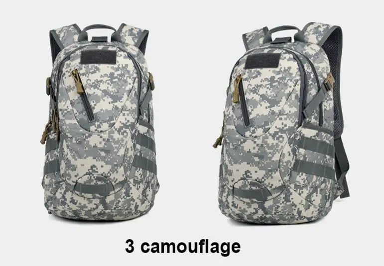 3 camouflage 20L Водонепроницаемый путешествия на открытом воздухе Велоспорт рюкзак военный тактический molle армейская Сумка для кемпинга Пеший Туризм рюкзак прочная школьная сумка - Цвет: 3 camouflage