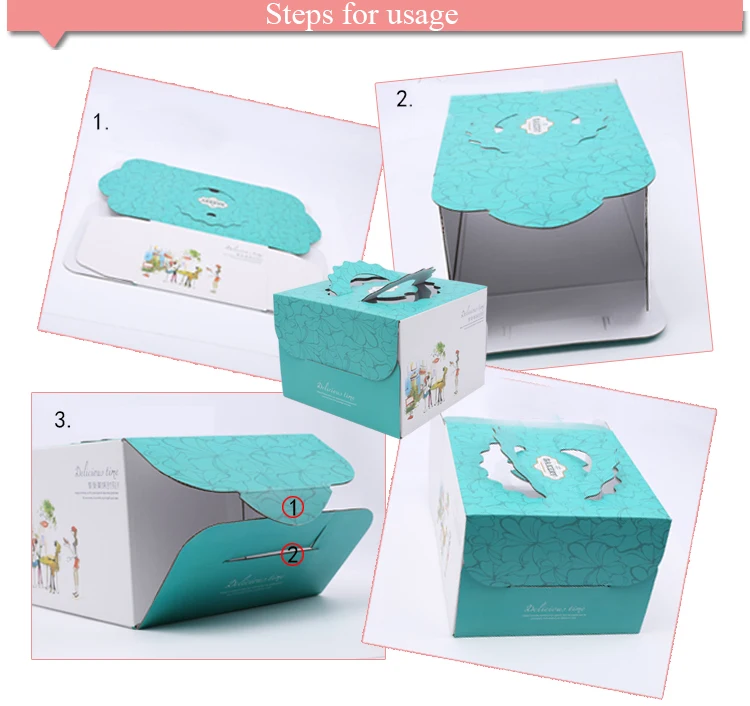 1,6 inches,Mousse,Cheese,Square cake box,transparent window, Printed,small,Mini,Packaging,Party,Lovely Goods,Festival,Wedding, Birthday,Gift ,pastry,Baked goods,Pastry room,Cake shop,8 inches (7)