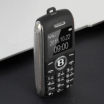 Black Разблокированный мини мобильный телефон 0,6" Bluetooth Dialer Hands Mini Phone MP3 Magic Voice Dual Sim маленький сотовый телефон - Цвет: Black