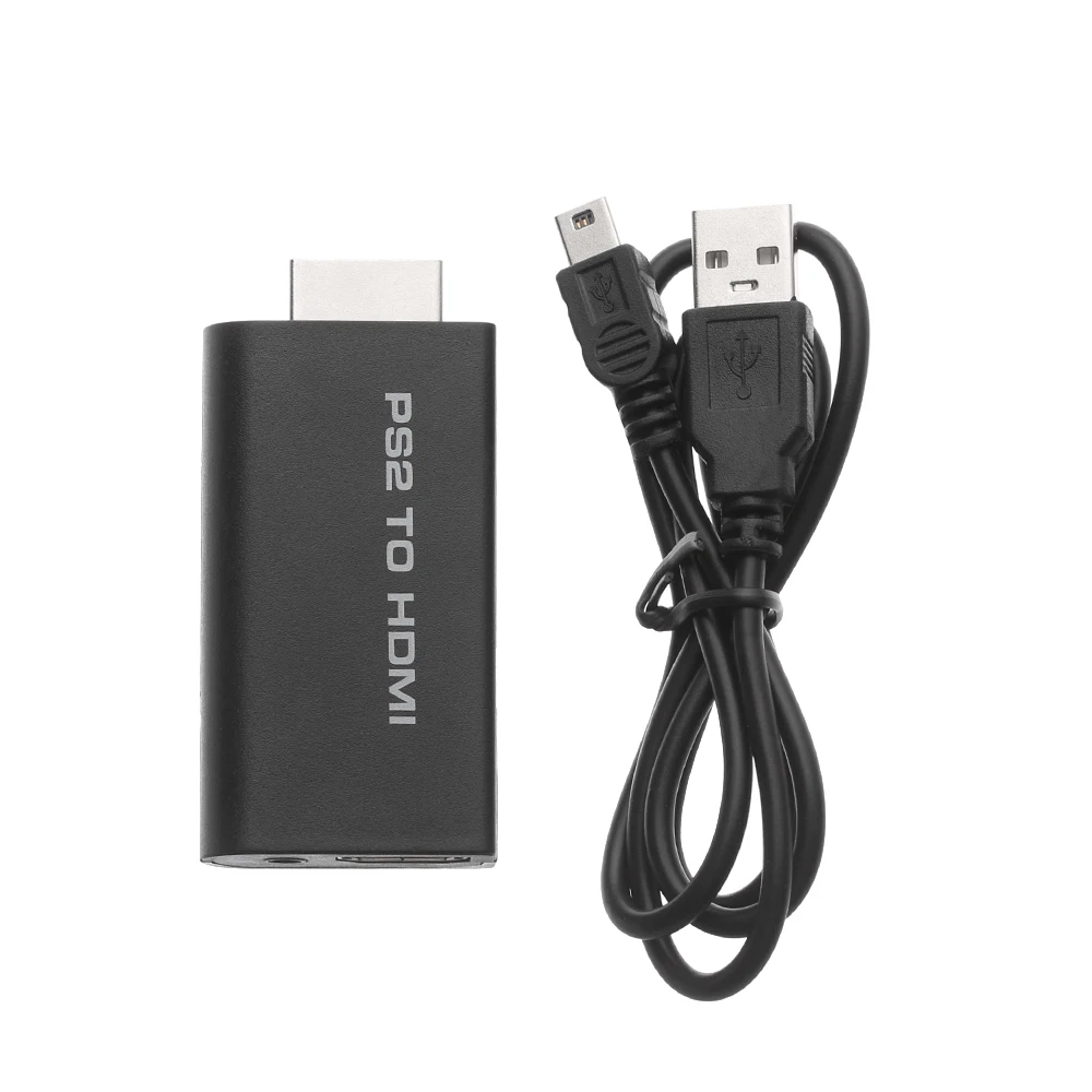PS2 к HDMI Аудио Видео AV адаптер конвертер w/3,5 мм аудио выход для HDTV конвертер адаптер HD адаптер кабель 34x73x14 мм
