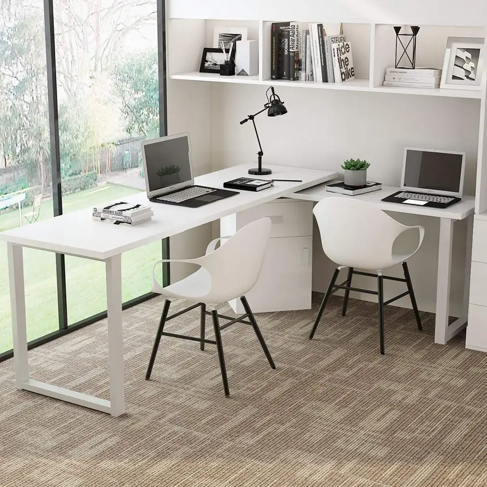 Tribesigns Rotating L Shaped Computer Desk 55 Inch Modern Corner Computer Desk Large Study Executive Desk Writing Desk Aliexpress