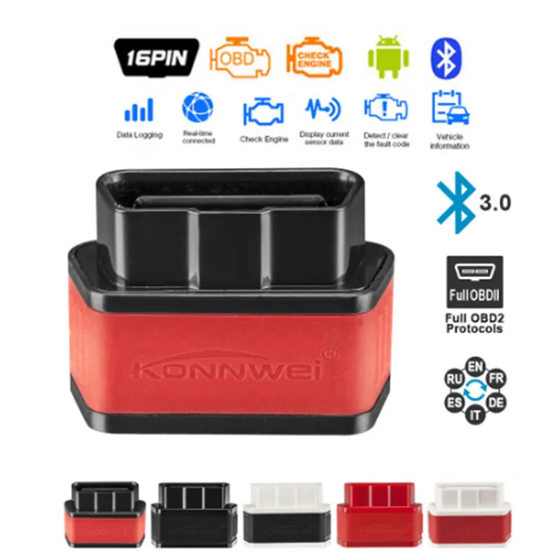 KONNWEI KW903 icar2 elm327 Bluetooth 3,0 автомобильный OBD2 OBDII автомобильный диагностический инструмент elm 327 адаптер BT работает на Android