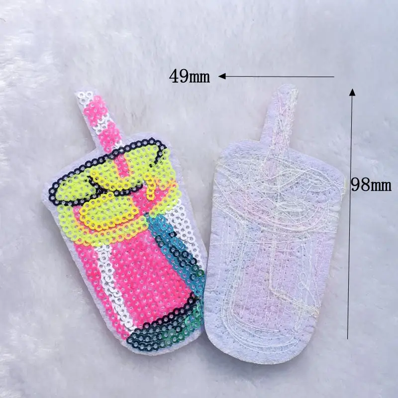 DIY Одежда заплата с пайетками вышитая нашивка-аппликация Одежда Утюг на одежду швейные принадлежности Декоративные 49*98 мм 1pcs-K006