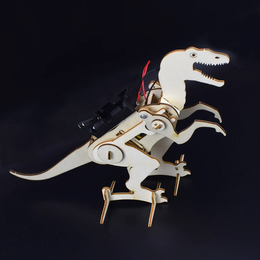 DIY электрическая модель T Rex наборы игрушек для мальчиков деревянный динозавр