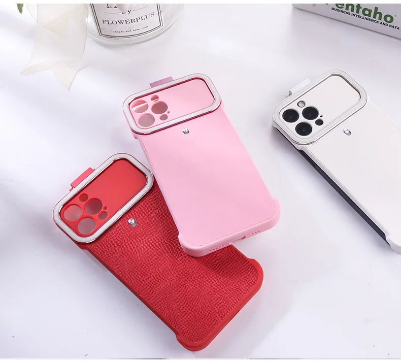 Anel de Luz Caixa do Telefone para o Iphone Capa para o Iphone Lâmpada do Telefone 8 6 Plus Selfie Lanterna 12 11 Beleza Móvel Escudo Led x xs xr 7 13 para o iphone x xs xr 7