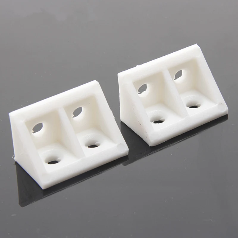 10pcs Thick Nylon Plastic Corner Brackets 90 Degree Cabinet Furniture Closet Angle Connecting Connector Hardware Accessories furniture hardware angle bracket angled furniture hardware angle connector