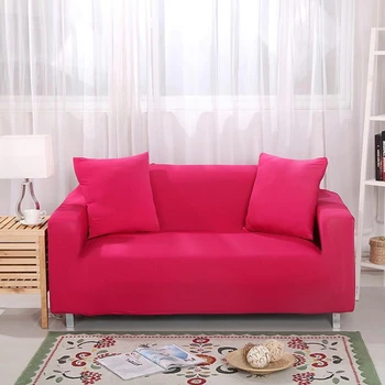 

Armchair L Type Couch Cover Stretch Modern Solid Pink Single Love 3 4 Seater Sectional Corner Elastic Sofa Cover for Living Room