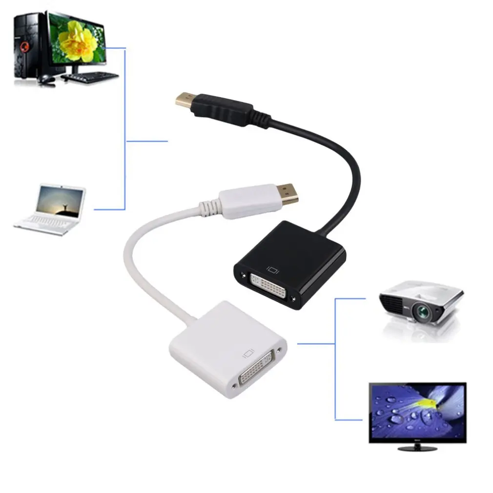 

DisplayPort DP Male to DVI Female Adapter Cable Converter for Laptop PC DVD UP For Computer