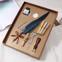 Alloygraine – stylo à plume de calligraphie rétro Vintage, 1 ensemble, stylo à encre pour écriture, papeterie, stylos à plume, cadeaux d'anniversaire créatifs