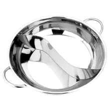 Нержавеющая сталь, горячая кастрюля для индукционной плиты, газовая плита, совместимый горшок для дома, кухонная посуда, суп, кастрюля для приготовления пищи, двойной разделенный 38 см