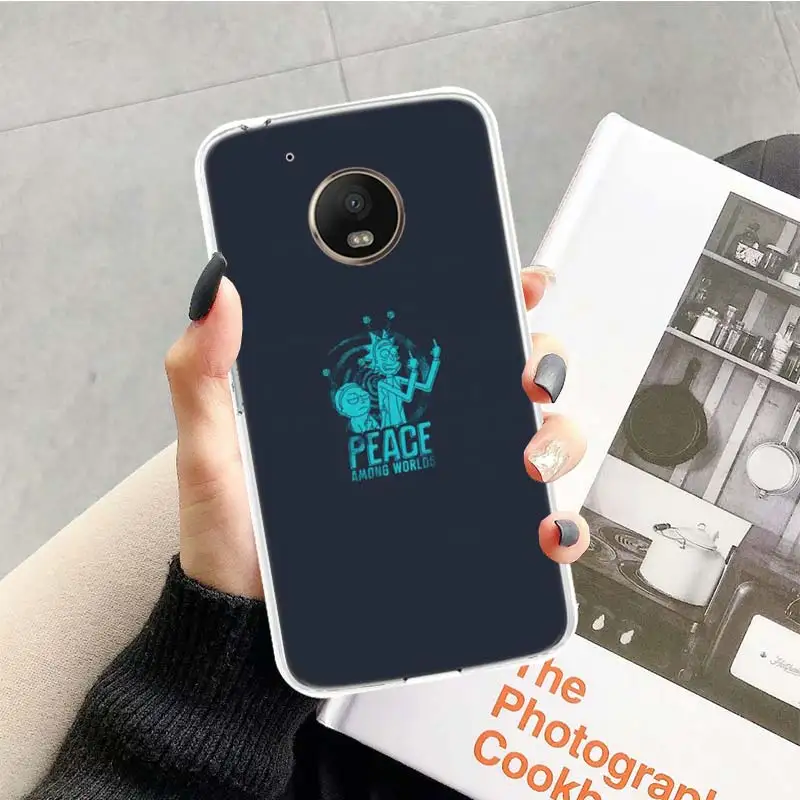 Чехол Рик и Морти для Motorola Moto G7 G6 G5S G5 E4 Plus G4 E5 Play X4 power TPU с рисунком на заказ - Цвет: TR155-9