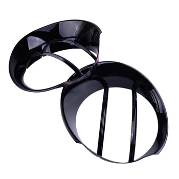 

2pcs Glossy Black Plastic Car Front Headlight Headlamp Hood Guard Cover Trim fit for Jeep Renegade 2016 2017 2018