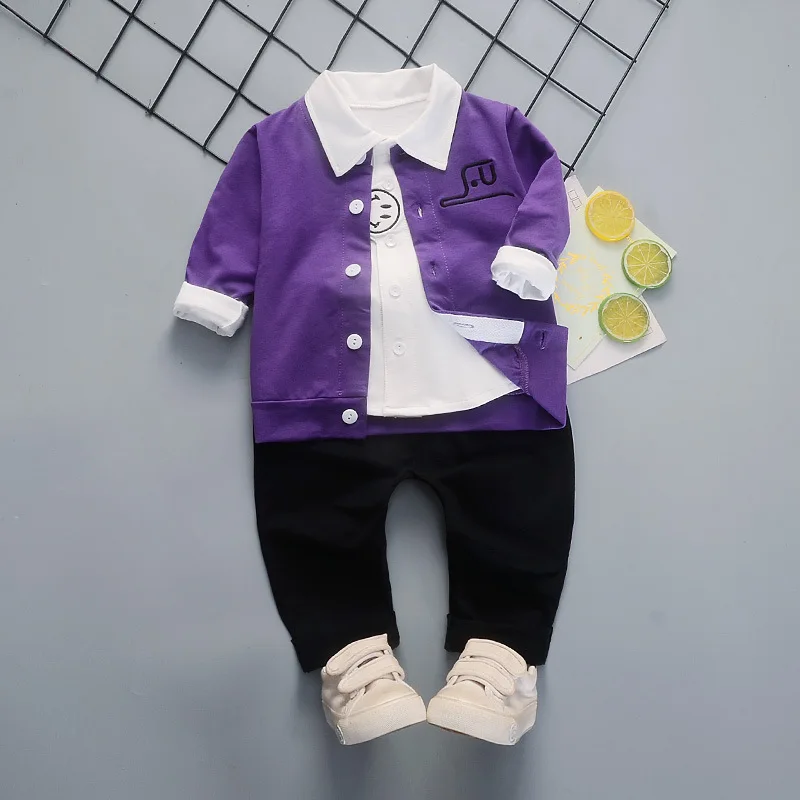 

Spring Childrenswear 2019 Men And Women Baby Casual Sports Clothing Fashion Models Printed Baby Elephant Three-piece Set