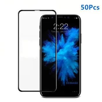 

50Pcs Full Cover Tempered Glass For iPhone 11 Pro Max X XS Max XR 6 6s 7 8 Plus SE 2020 5S 5C Screen Protector Protective Glass