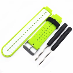 Premium Silicone Replacement Watchband Strap with Tool (Green White)