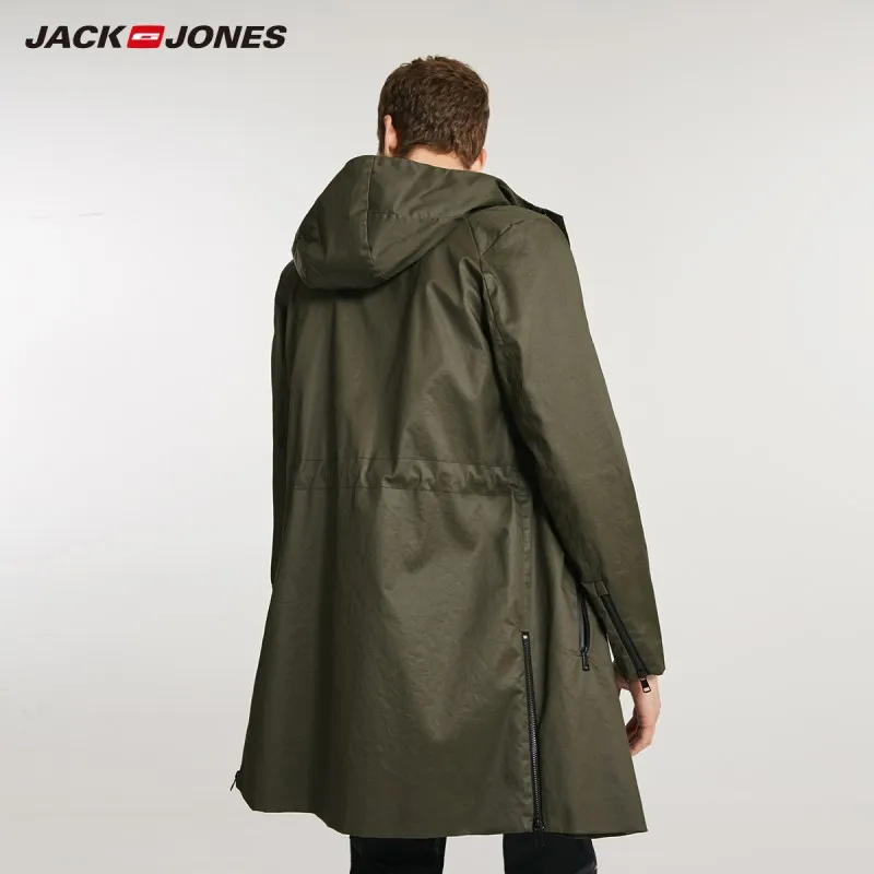 JackJones Осенняя мужская ветровка куртка длинное пальто Тренч мужская одежда 218321504
