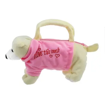 

Cute Bear-Shape Plush Bag Handbag Purse for Children - Pink and Beige