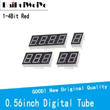 Tube numérique rouge à affichage LED, 5 pièces/lot, 0.56 pouces, 7 segments, 1 Bit/2 Bit/3 Bit/4 Bit, diode commune/Anode numérique, 0.56 pouces