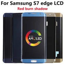 

ORIGINAL S7edge AMOLED LCD for SAMSUNG Galaxy s7 edge G935A G935U G935F LCD Touch Screen Digitizer Display with Red burn