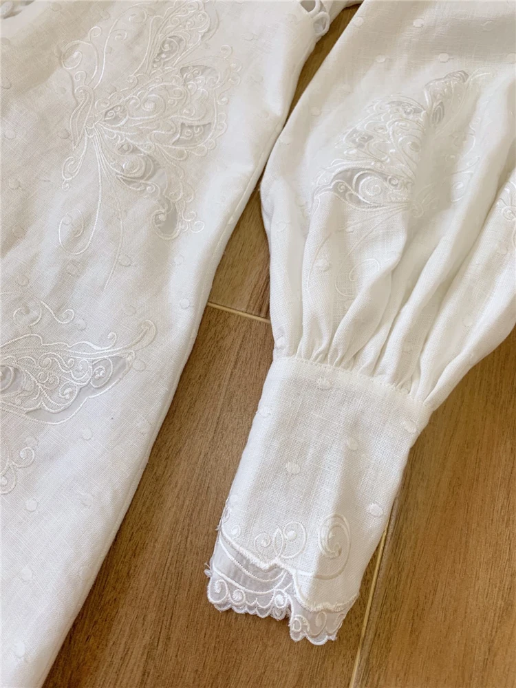 Осень, vestidos de lino de las mujeres de manga completa bordado ahueca hacia fuera, сексуальное платье, fiesta Robe
