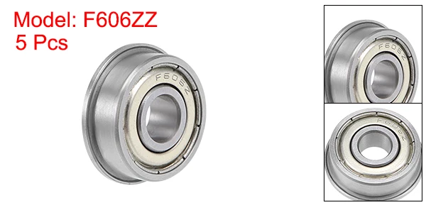 Uxcell 2-10 шт. F606 F608 фланцевый шариковый подшипник хромированные стальные подшипники для всех видов промышленного оборудования, микро мотор