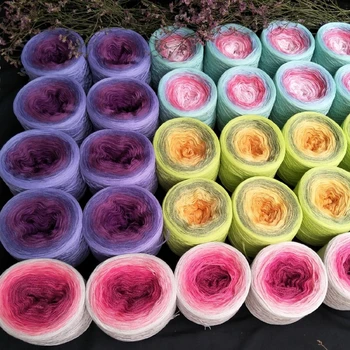 

Merino Wool Pure Wool Yarn Long Section Dyed Autumn and Winter Crocheted Shawl Sweater Wool Handmade Knitted Scarf Hat