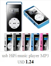 Usb HiFi музыкальный плеер MP3 walkman воспроизводительный клип mp3-плеер Поддержка SD TF карта 32 Гб спортивный музыкальный медиа встроенный динамик