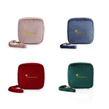 

Velvet Embroidery Portable Storage Bag Cosmetic Storage Bag Large Capacity Portable Coin Purse Portable Storage Pouch