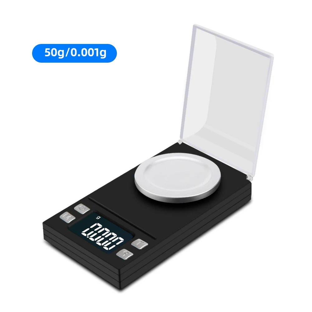 yieryi 100g/50g/20g/10g Electronic Scales 0.001 LCD Digital Scale Jewelry Medicinal Herbs Portable Lab Weight Milligram Scale