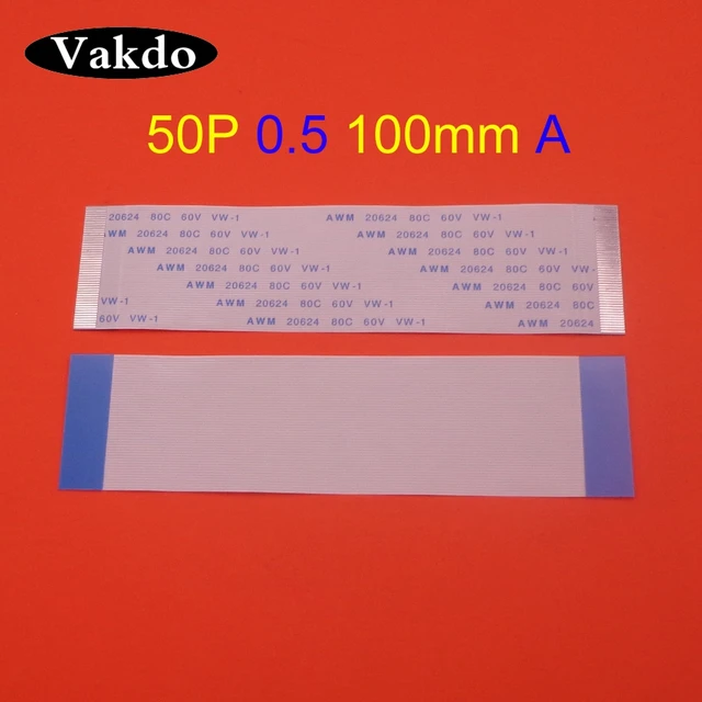 Cavo Flessibile Piatto FFC/FPC Da 10 Pezzi 5 Cm 4/6/8/10/12/14/16/18/20/22/24/26/28-60 Pin Stesso Lato Passo 0,5 Mm AWM VW-1 20624 20798 80C 60 V - Foto 10