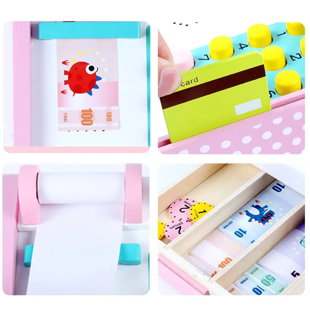 Kuulee деревянный симулятор DIY Детский игровой дом кассовый аппарат Набор для мальчиков и девочек Пазлы игровой домик игрушка