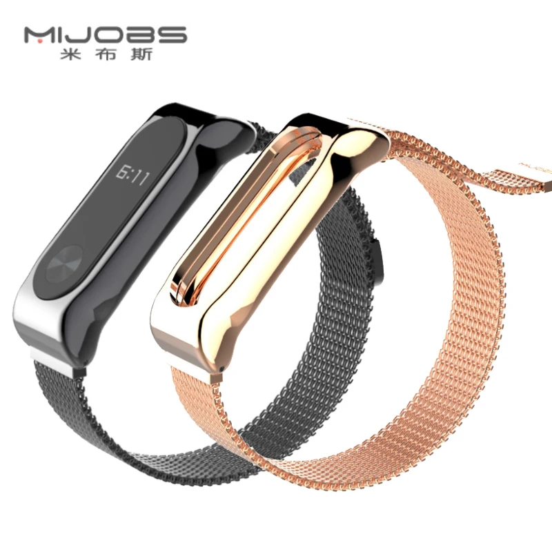Смарт часы mi jobs band 2 из нержавеющей стали lanese SE с магнитной петлей для Xiaomi Band