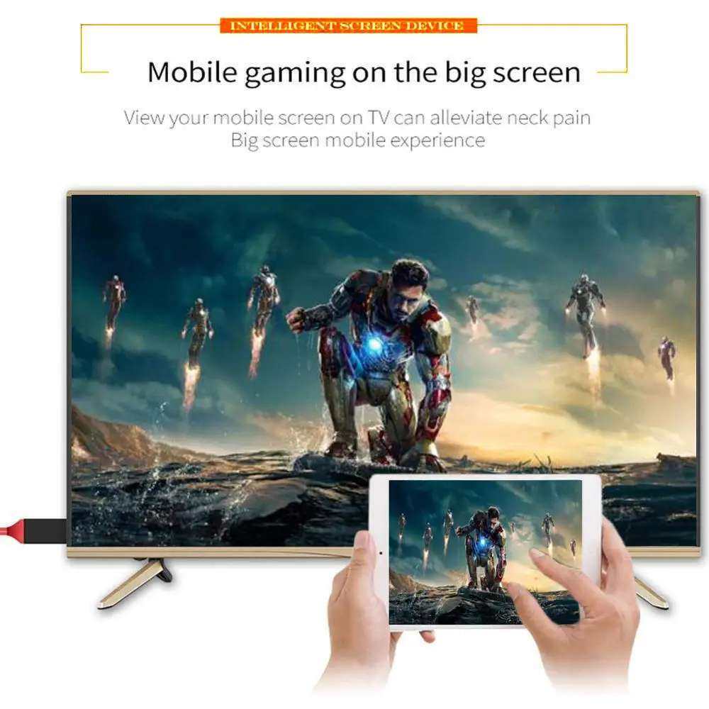 HD USB к HDMI мобильный к телевизору преобразования 4K Hdmi кабель 2 м 1080P Аудио видео конвертер для Apple Android тип-c планшет ТВ экран