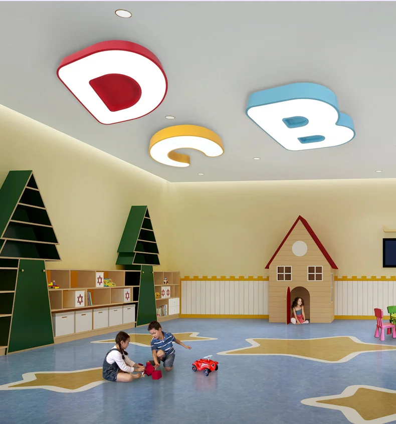 Kindergarten lighting classroom lights early education center training room letter modeling ceiling creative cartoon led art | Освещение