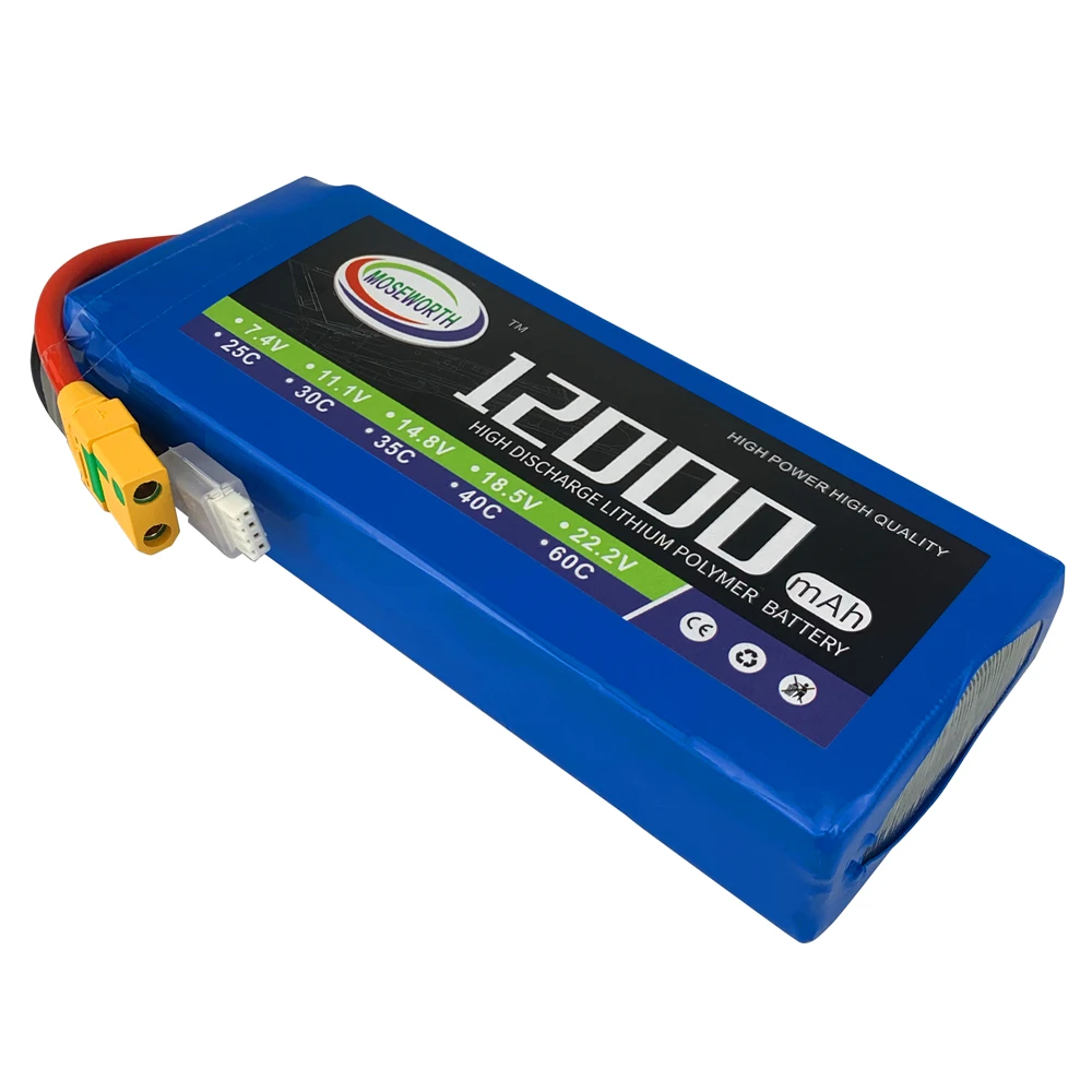 RC летательный аппарат LiPo батарея 14 8 V 12000mAh 25C 4S батареи для радиоуправляемый