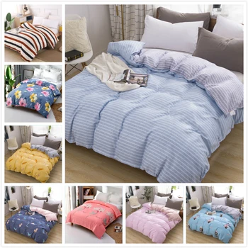 

Pure Color Blue White Stripe 1 Piece Duvet Cover Adult Couple Kids Boy Girl Quilt Comfort Cover 1.35m 1.5m 1.8m 2m Bed 200x230cm