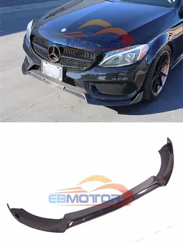 

B Style Real carbon fiber Front Lip Spoiler for Mercedes Benz W205 C Class AMG 2015UP M145