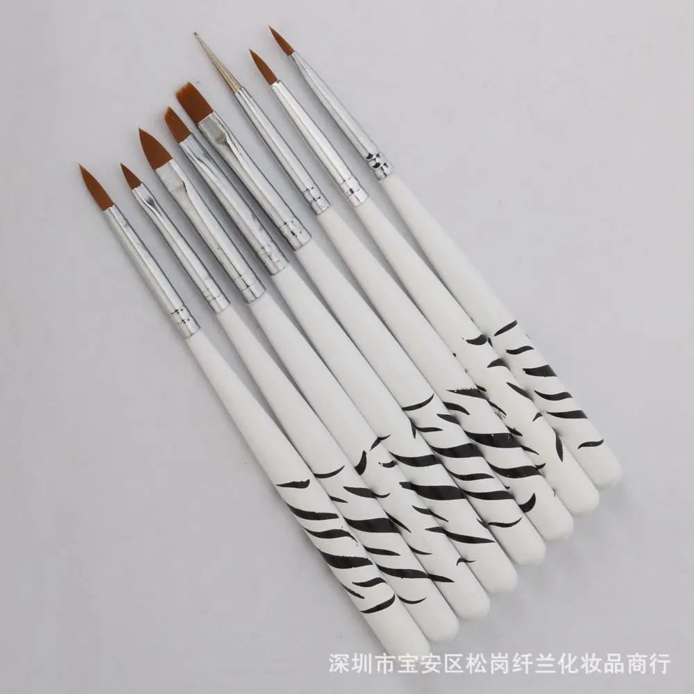 Маникюрная щетка набор Zebra-stripe бриллиант ручка diao hua bi Leopord узор маленький направляющий шток 8 монтируемый Флюоресцентный маркер