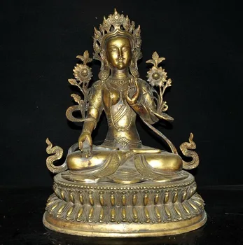 

wedding decoration 17" Tibet Buddhism bronze White Tara goddess Kwan-yin Guanyin Bodhisattva statue