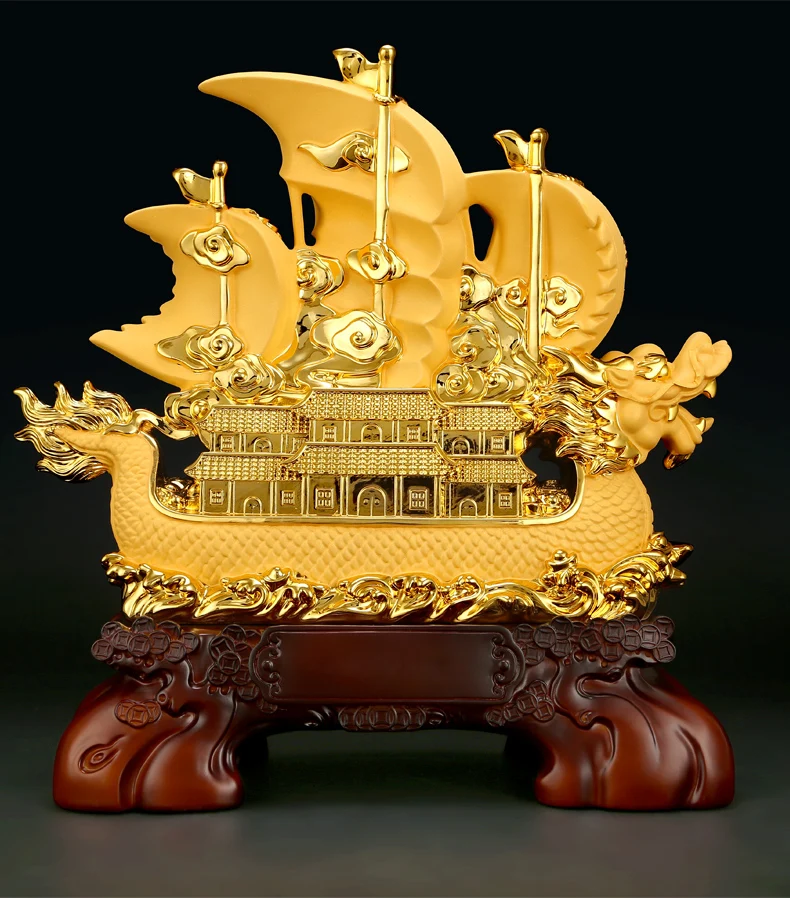 Smooth Sailing Decoration Opening Housewarming Dragon Boat Gift Office Wine Cabinet Entrance Home Lucky Chinese style Decor