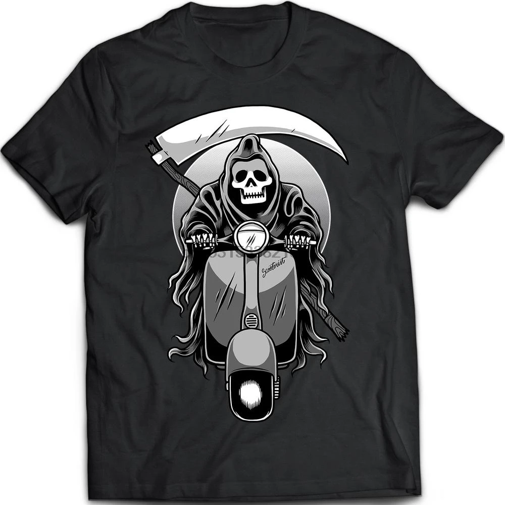 Grim Reaper Scooter Mens Womens Unisex T Shirt (S 5XL)(1) |