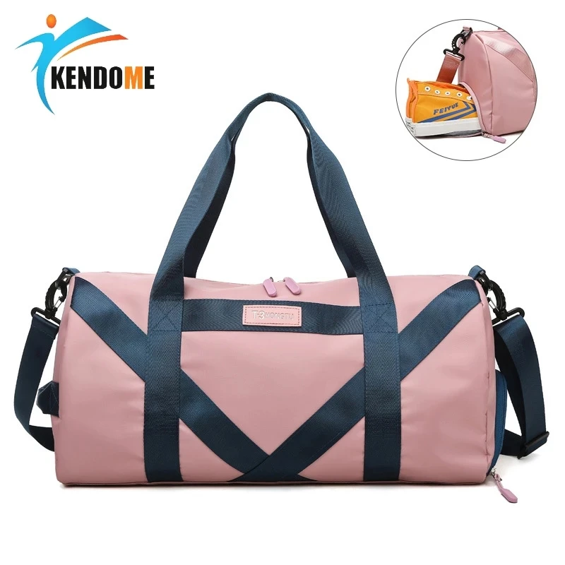 

Sports Bag For Women Fitness Men Gym Bag Female Waterproof Yoga Bag One Shoulder Training Bag Round Oxford Handbag Sac De Sport