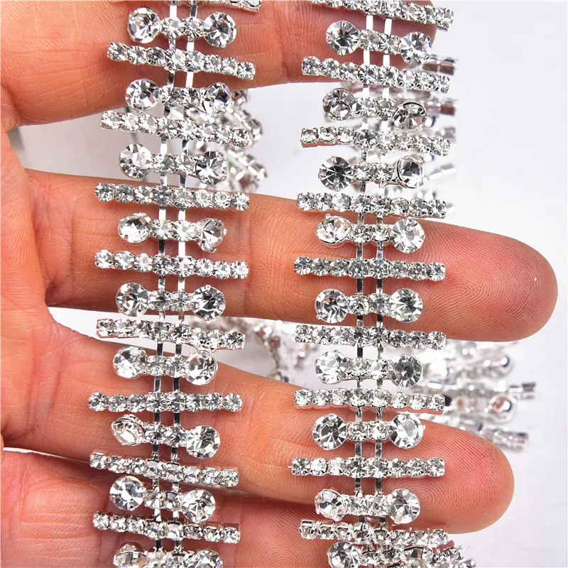 

1 ярд ленты база цепочка с подвеской в виде лапы свадебное платье стразы для шитья обрезки прозрачного хрусталя бриллиантовые украшения Diy Улучшенный аксессуары