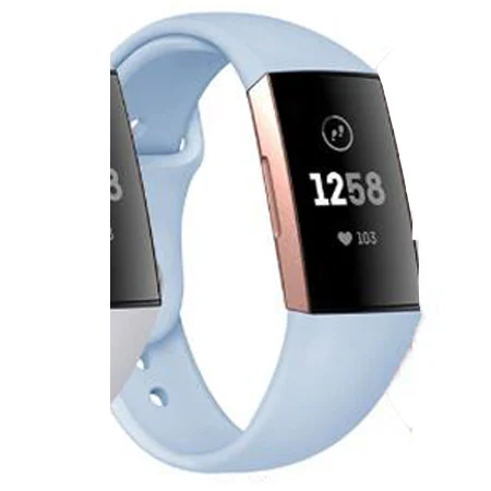 Новые спортивные повязки для Fitbit Charge 3 диапазона ТПУ Смарт-часы ремешок маленькие большие аксессуары Браслет для Fitbit Charge3 smartwatch - Цвет: Light blue