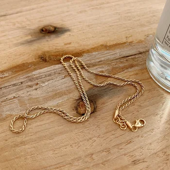 

925 sterling silver chain necklace simple atmosphere web celebrity gold necklace for women staff welfare exquisite gift