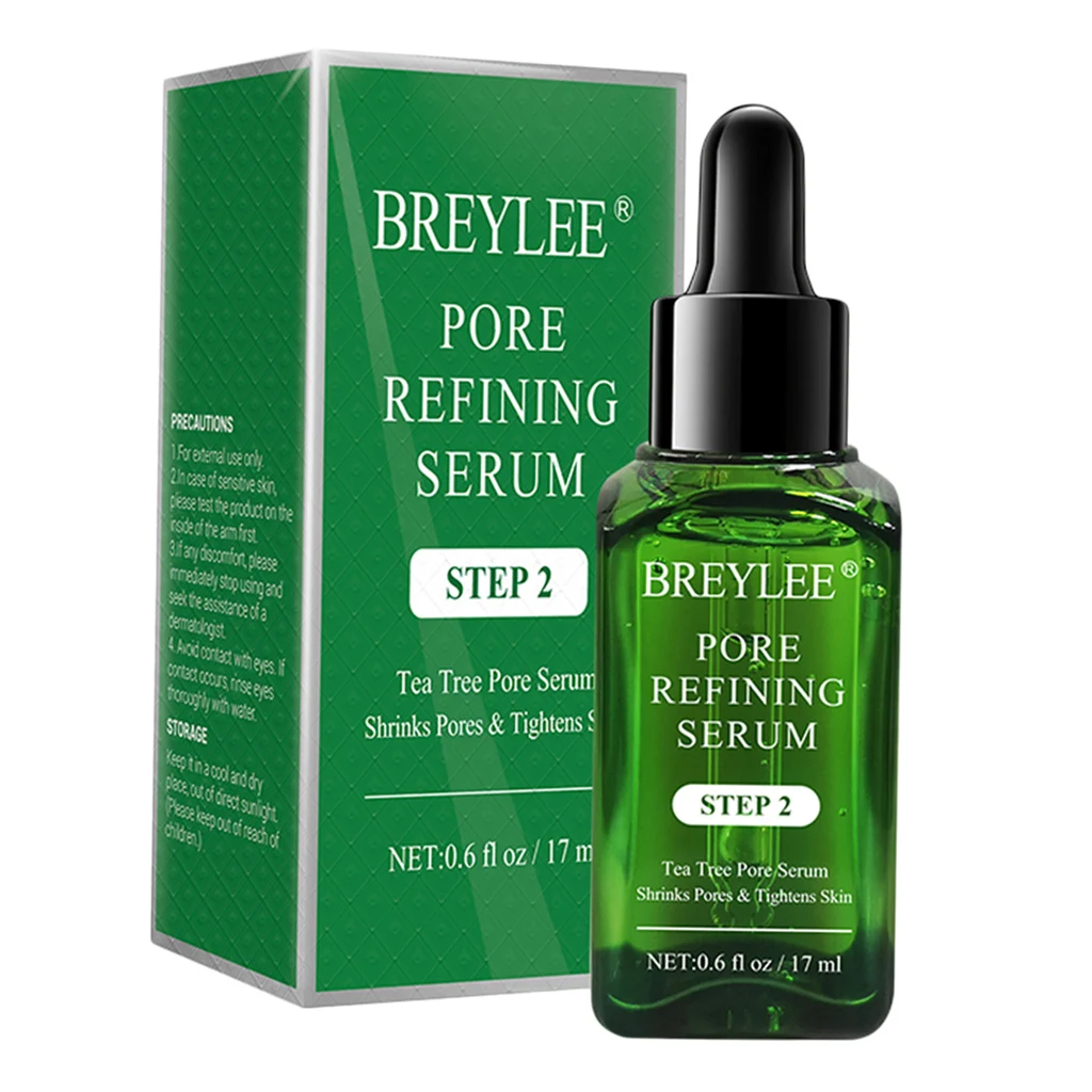 17ml BREYLEE Shrink Pore Tightens Refining Serum Essence Moisturizing Acne Treament Cream Pores Control Facial Oil Skin Care