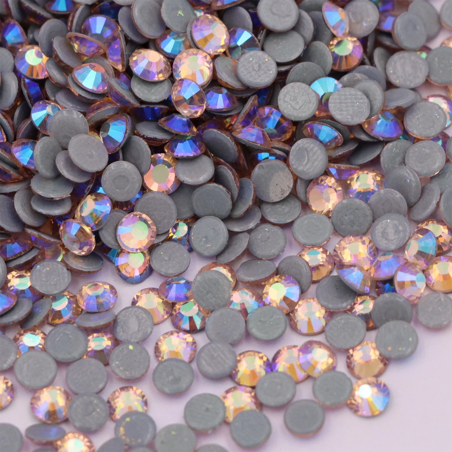 Light Peach / Champagne AB Hotfix Rhinestones Iron On Stones Crystals Flatback Glass Strass For Fabric Garments Supplies | Дом и сад
