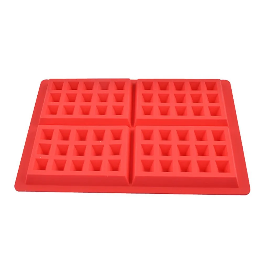 Silicone Rectangle Waffles Mold Non-stick Kitchen Cake Mould Candy Chocolate Baking Tray Molde Cocina Waffle Maker Cooking Tool - Цвет: 51060